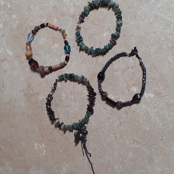 Handcrafted Other - Unisex Handcrafted 4-Piece Nature Bracelet Set